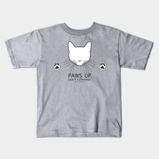 Paws Up (White Cat) Kids T-Shirt